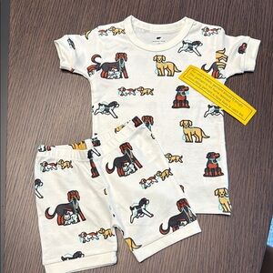 NWT 3T Monica & Andy PJs “Dog Walker” 100% organic cotton short sleeve & shorts